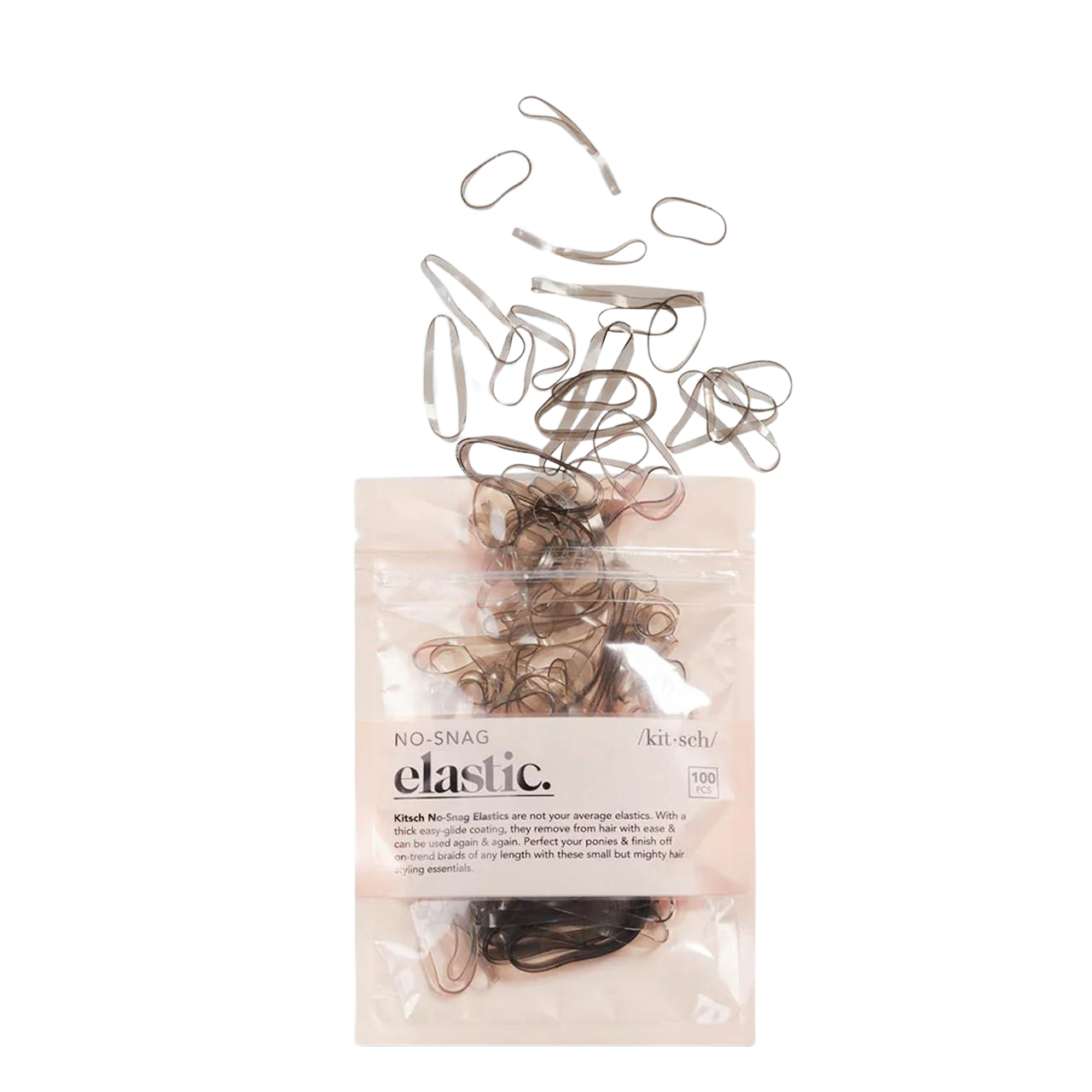 No Snag Elastics 100 pcs - Brown