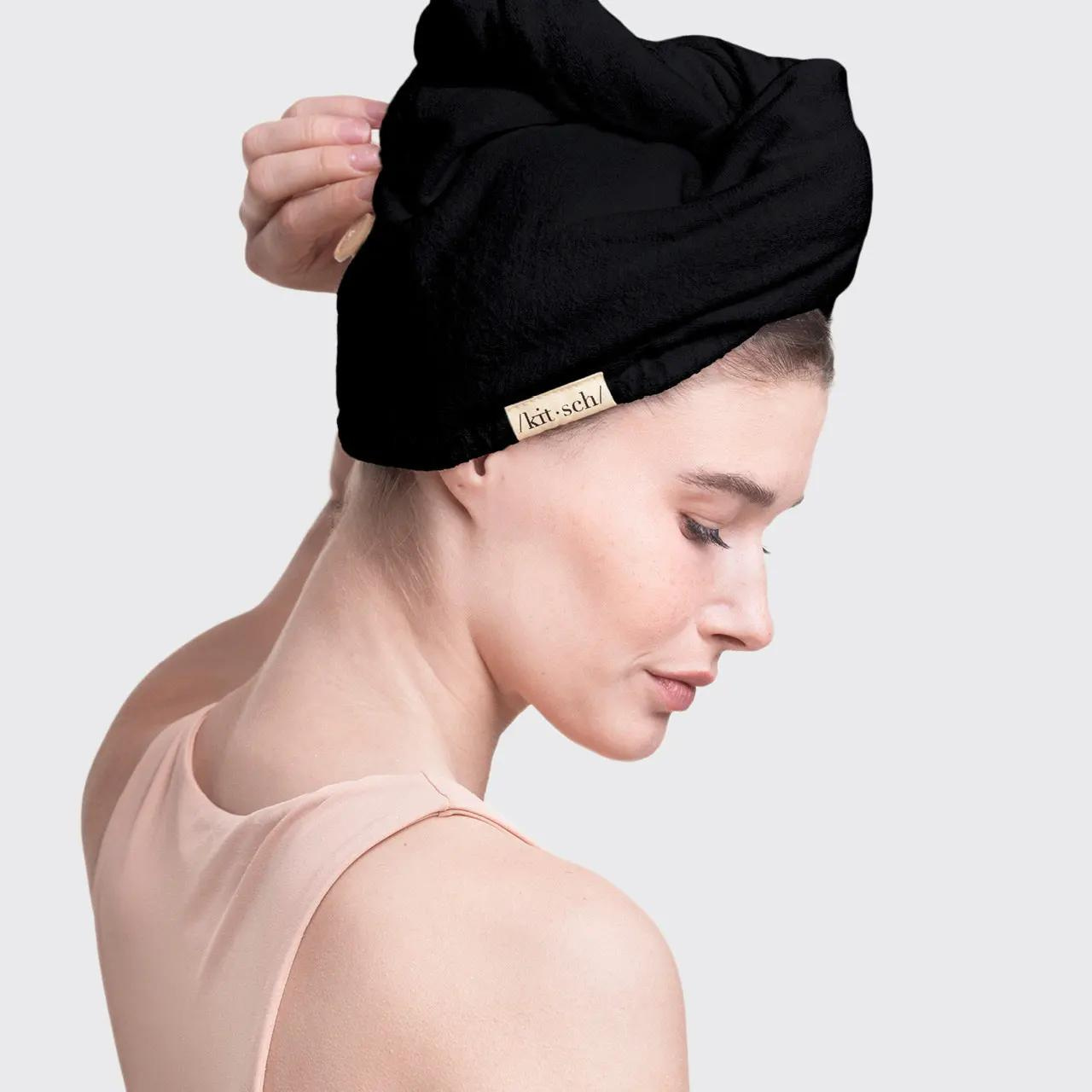 Microfiber Hair Towel - Black