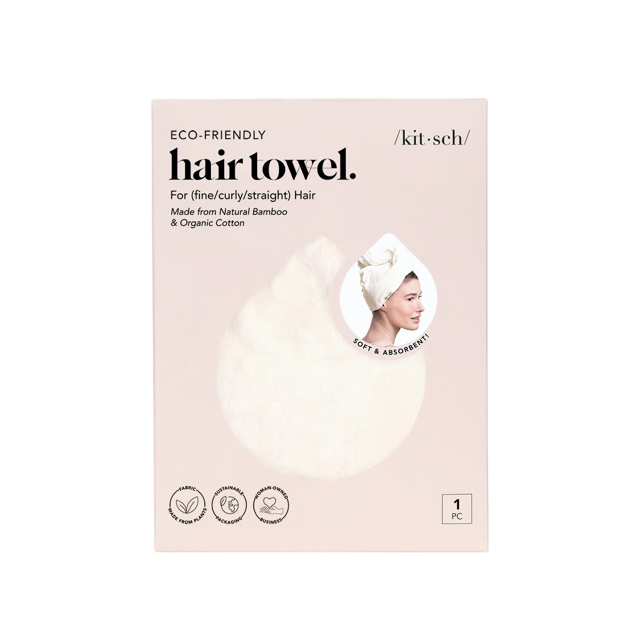 Microfiber Hair Towel - Eco White